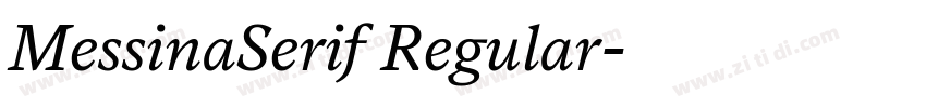 MessinaSerif Regular字体转换